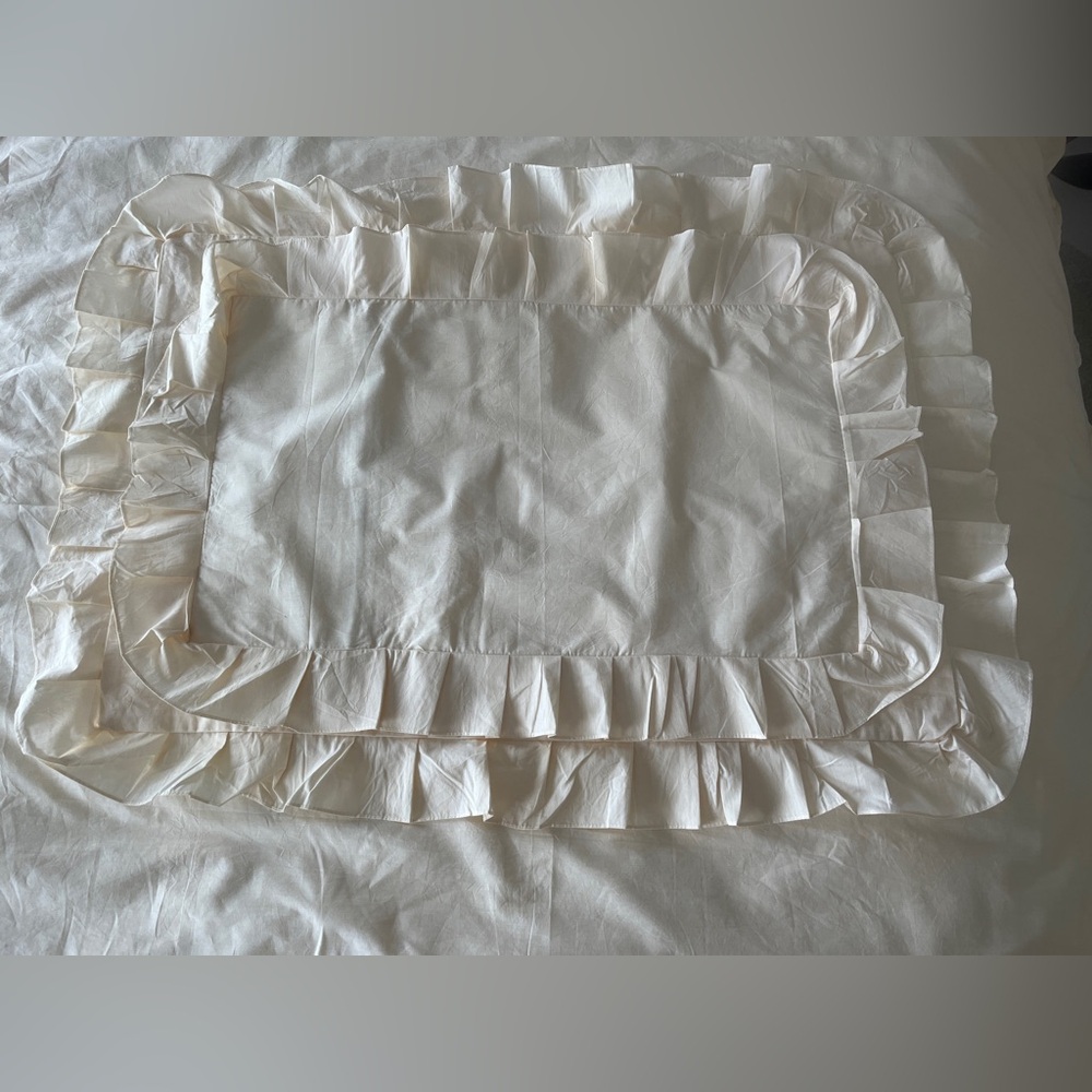 Off white ruffle bedding